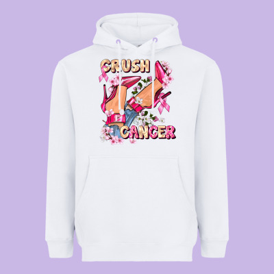 Crush Breast Cancer Heavyweight Hoodie Designed By Fadigitalartstudio