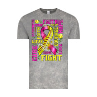 Cloud Rock breast cancer softball ribbon love cure fight bbs Vintage Tee - BundleAndBundleShop