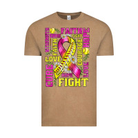 Vintage Coffee breast cancer softball ribbon love cure fight bbs Vintage Tee - BundleAndBundleShop