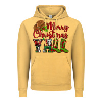 Vintage Mustard Merry Christmas Y'all Cowboy Vintage Hoodie - MaliasSmallBusiness