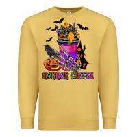Antique Gold Horror Coffee Premium Sweatshirt - FaDigitalArtStudio