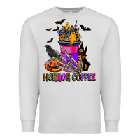 Dove Grey Horror Coffee Premium Sweatshirt - FaDigitalArtStudio
