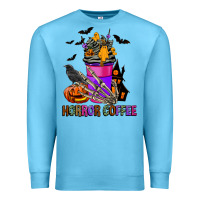 Ocean Blue Horror Coffee Premium Sweatshirt - FaDigitalArtStudio