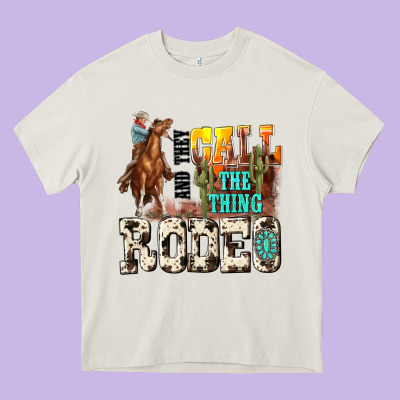 And They Call The Thing Rodeo Heavy Core Tee Designed By Nancycooperartshop