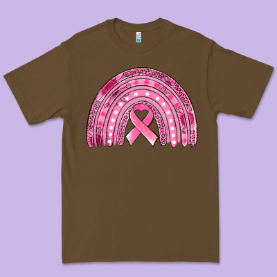 Breast Cancer Awareness Rainbow Premium Tee Designed By Jasminsmagicworld