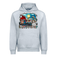 Heather Grey Happy Easter Urban Hoodie - CowhideDigitalArt