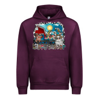 Mauve Wine Happy Easter Urban Hoodie - CowhideDigitalArt