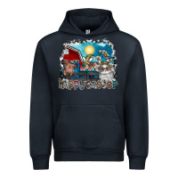 Navy Happy Easter Urban Hoodie - CowhideDigitalArt