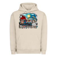 Pigment French Oak Happy Easter Urban Hoodie - CowhideDigitalArt