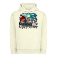 Pigment Pistachio Happy Easter Urban Hoodie - CowhideDigitalArt