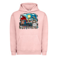 Pigment Salmon Happy Easter Urban Hoodie - CowhideDigitalArt