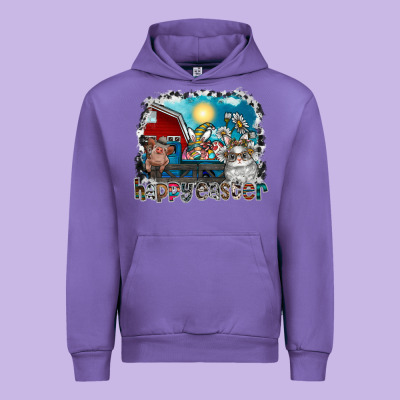 Happy Easter Urban Hoodie Designed By Cowhidedigitalart