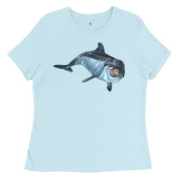 Baby Blue bottlenose dolphin Ladies Tee - LillyAllenDesigns