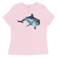 Bubblegum Pink bottlenose dolphin Ladies Tee - LillyAllenDesigns