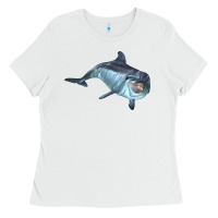 White bottlenose dolphin Ladies Tee - LillyAllenDesigns
