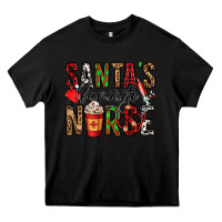 Black santa's favorite nurse Heavy Core Tee - Jasminsmagicworld
