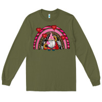 Army Green valentines day gnomes rainbow Long Sleeve Tee - RanaPortraitStore