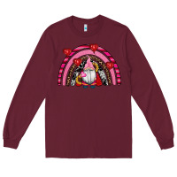 Burgundy valentines day gnomes rainbow Long Sleeve Tee - RanaPortraitStore
