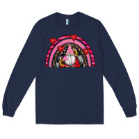 Navy valentines day gnomes rainbow Long Sleeve Tee - RanaPortraitStore