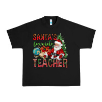 Black Santa's Favorite Teacher Urban Heavy Tee - BundleAndBundleShop