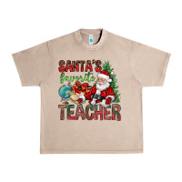French Oak Santa's Favorite Teacher Urban Heavy Tee - BundleAndBundleShop