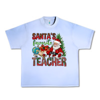 Santa's Favorite Teacher Urban Heavy Tee | Teevron