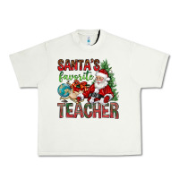 Pistachio Santa's Favorite Teacher Urban Heavy Tee - BundleAndBundleShop