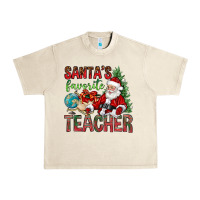 Sandshell Santa's Favorite Teacher Urban Heavy Tee - BundleAndBundleShop
