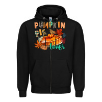 Black pumpkin pie lover Zipper Hoodie - CowGirlArtShop