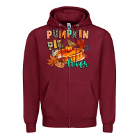 Burgundy pumpkin pie lover Zipper Hoodie - CowGirlArtShop