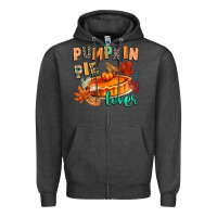 Charcoal Heather pumpkin pie lover Zipper Hoodie - CowGirlArtShop