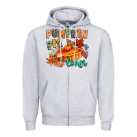 Heather Grey pumpkin pie lover Zipper Hoodie - CowGirlArtShop