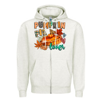 Oatmeal Heather pumpkin pie lover Zipper Hoodie - CowGirlArtShop