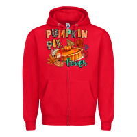 Red pumpkin pie lover Zipper Hoodie - CowGirlArtShop