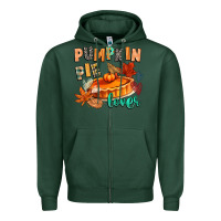 Sports Green pumpkin pie lover Zipper Hoodie - CowGirlArtShop