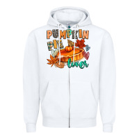 White pumpkin pie lover Zipper Hoodie - CowGirlArtShop