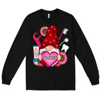Black valentines day dentist gnome Long Sleeve Tee - RanaPortraitStore