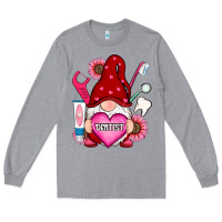 Heather Grey valentines day dentist gnome Long Sleeve Tee - RanaPortraitStore