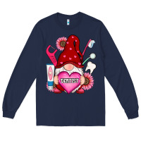 Navy valentines day dentist gnome Long Sleeve Tee - RanaPortraitStore