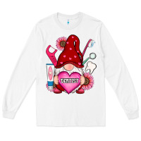 White valentines day dentist gnome Long Sleeve Tee - RanaPortraitStore