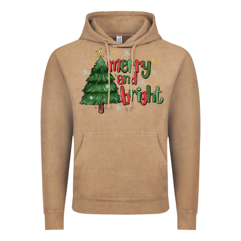 Merry And Bright Vintage Hoodie by MaliasSmallBusiness | Teevron