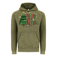 Vintage Olive Merry And Bright Vintage Hoodie - MaliasSmallBusiness