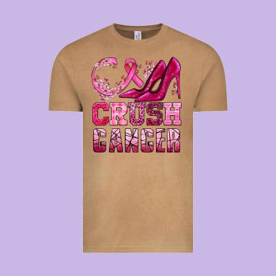 Crush Cancer High Heels Bbs Vintage Tee Designed By Bundleandbundleshop