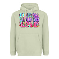 Matcha Live laugh love hippie Valentine's Day Heavyweight Hoodie - FaDigitalArtStudio