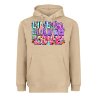 Mushroom Live laugh love hippie Valentine's Day Heavyweight Hoodie - FaDigitalArtStudio