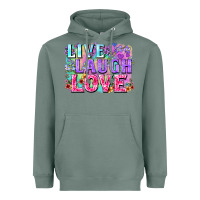 Sage Live laugh love hippie Valentine's Day Heavyweight Hoodie - FaDigitalArtStudio