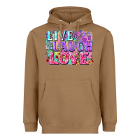 Toasted Coconut Live laugh love hippie Valentine's Day Heavyweight Hoodie - FaDigitalArtStudio