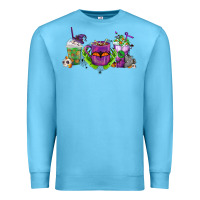 Ocean Blue Halloween Coffee Cups Premium Sweatshirt - FaDigitalArtStudio