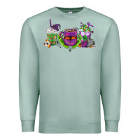 Seafoam Halloween Coffee Cups Premium Sweatshirt - FaDigitalArtStudio