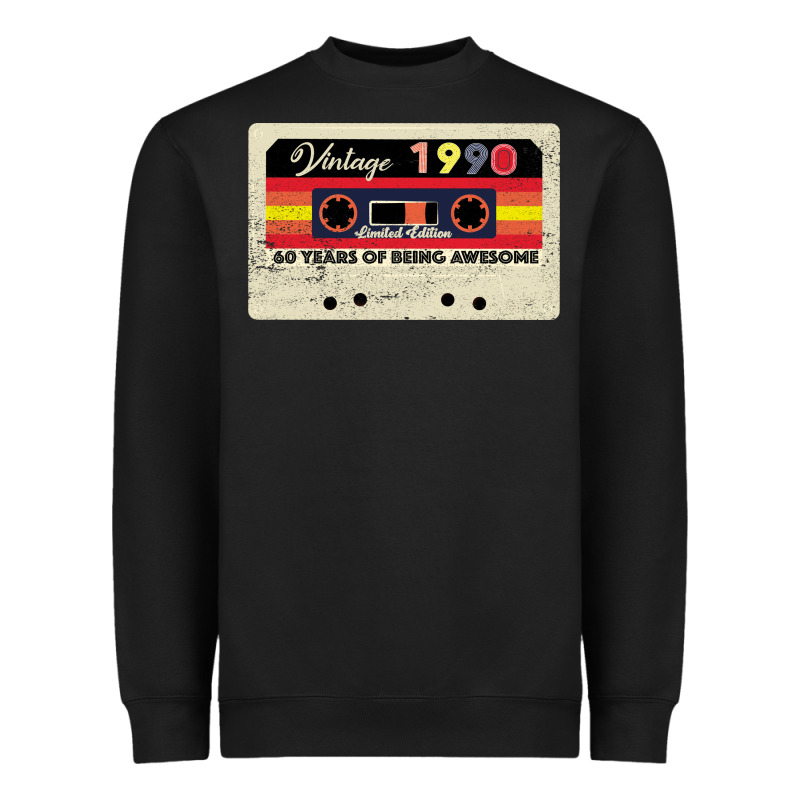 Vintage 1990 60th Birthday Cassette 30 Years Old 60 Years Heavyweight Sweatshirt by Bettercallsaul | Teevron